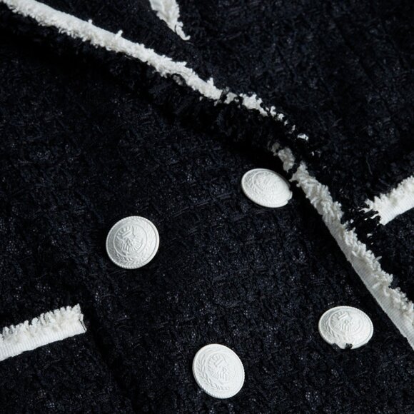 L'AGENCE Alectra Double Breasted Tweed Jacket - Picture 4 of 12